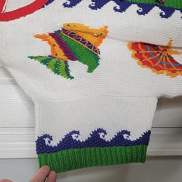 Marisa Christina II Fish Sea life Sweater cardigan - Picture 3 of 10